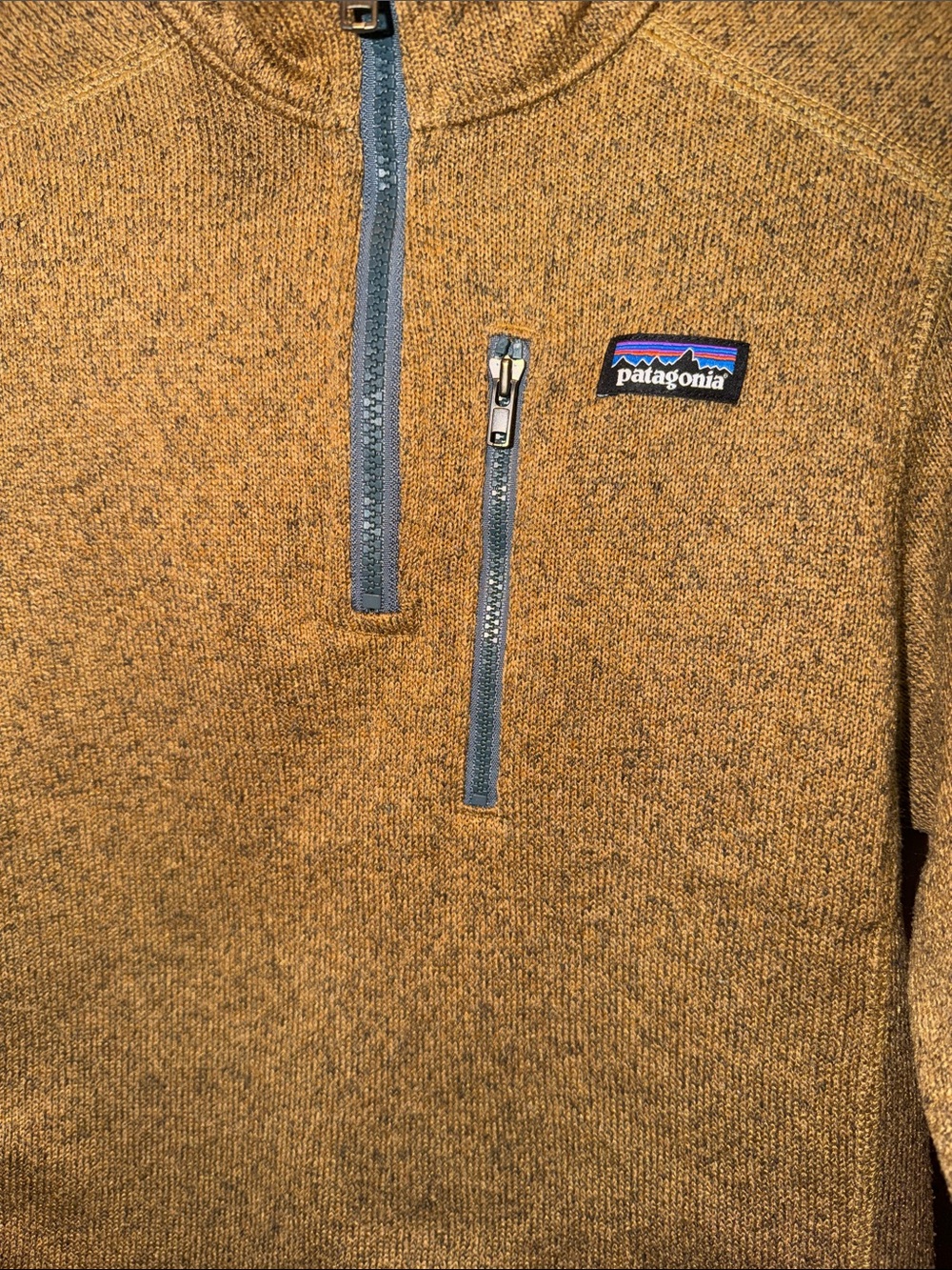 Patagonia Kids Olive Green Heather Quarter-Zip Fleece - Picture 5 of 5